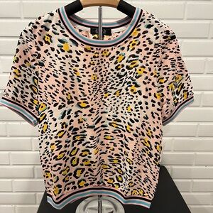 Pink and Blue Boxy Top